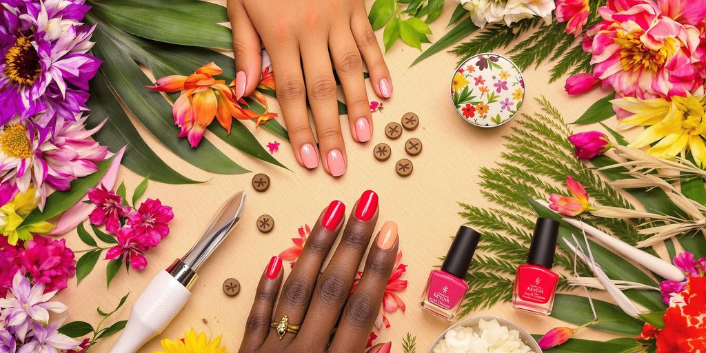 Colorful nail care products for affordable beauty solutions.
